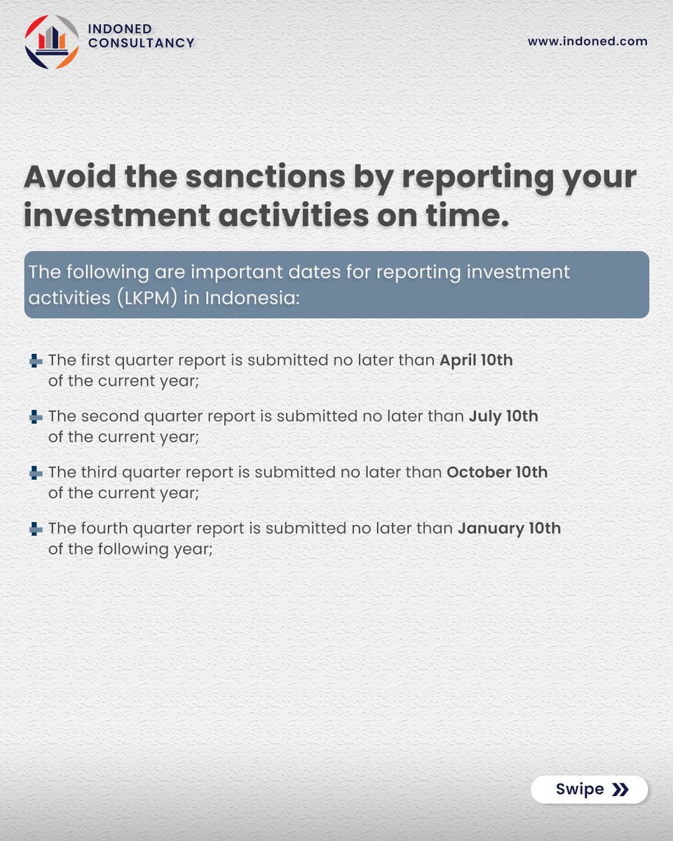 indo_ned's tweet photo. Is your company required to submit LKPM? Let's find out.
#demol #ohland #gnteup #HariDesaAsriNusantara #TREASURE_HELLOinJKT #business #investment #Bali https://t.co/7WiBIIcKoX