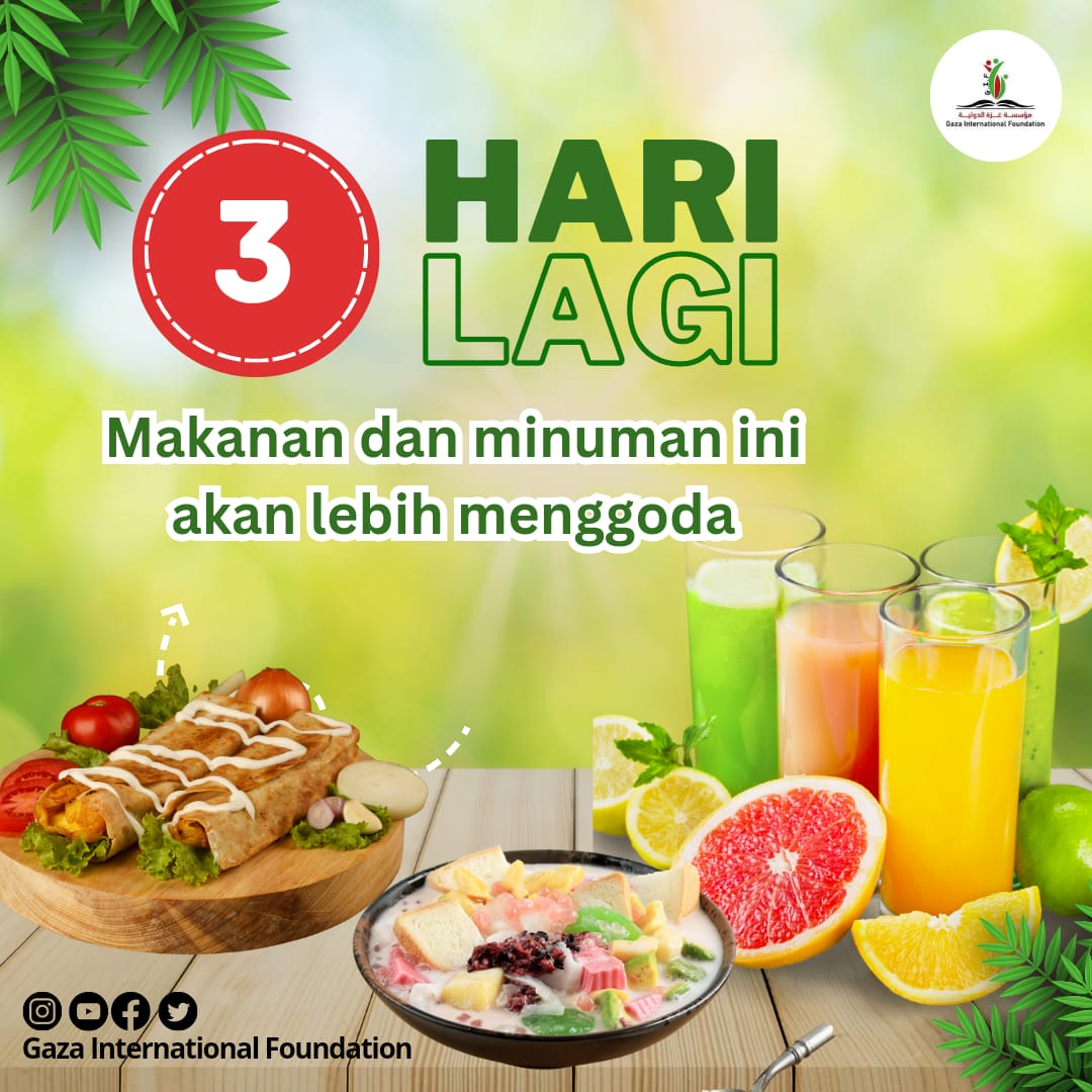 gazainternatio1's tweet photo. 3 more days we will enter the month of #Ramadan .
How are you SOBAT GIF, are you ready yet?

May we be given good health by Allah SWT so that we can worship Him and always be enthusiastic about doing good in this month full of blessings. https://t.co/caBMdPVybo