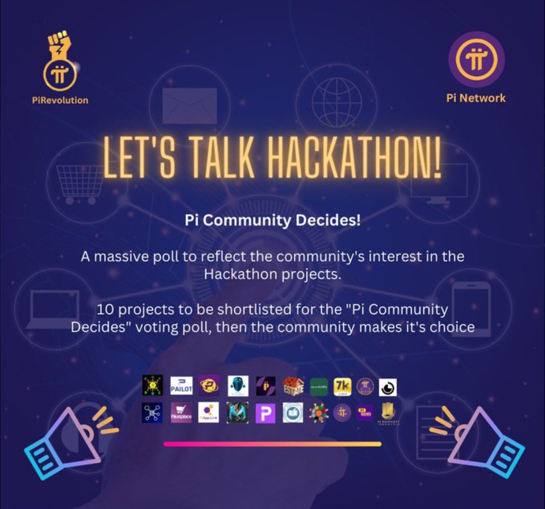 IslamiRobizul's tweet photo. Pending official results, let's have big community engagement on Pi Hackathon. We will create a massive poll to reflect community's interests

Use hashtag #PiCommunityDecides to tweet your favorite project. 10 most tweeted projects will be shortlisted in the voting poll in 2 days https://t.co/8KsneZWui9