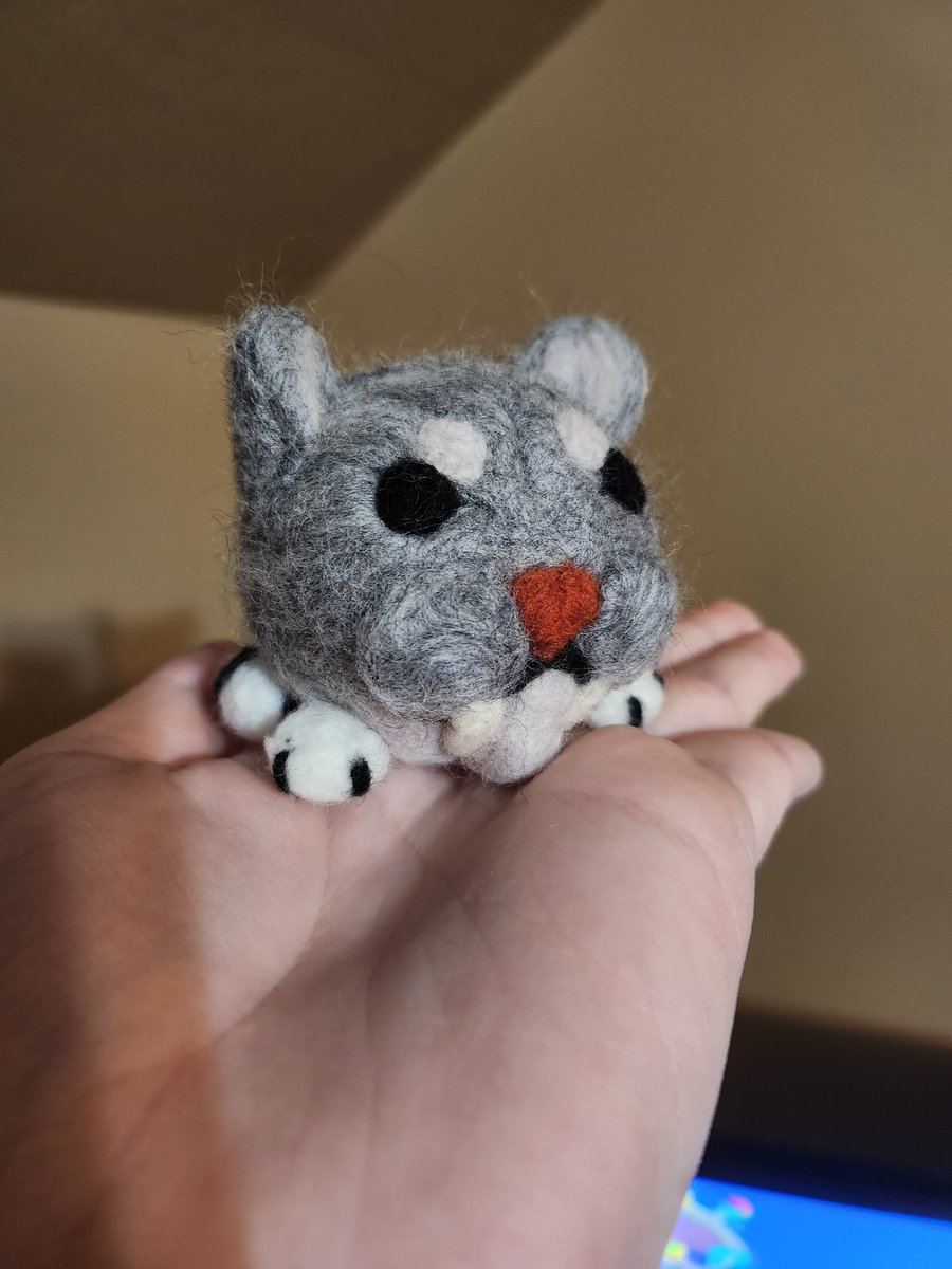 MitchGizzard's tweet photo. SABER MUNCHKIN

#paleoart #needlefelt #commsopen #sabertooth #paleomunchkin #cheeks https://t.co/vuA34fEoA2