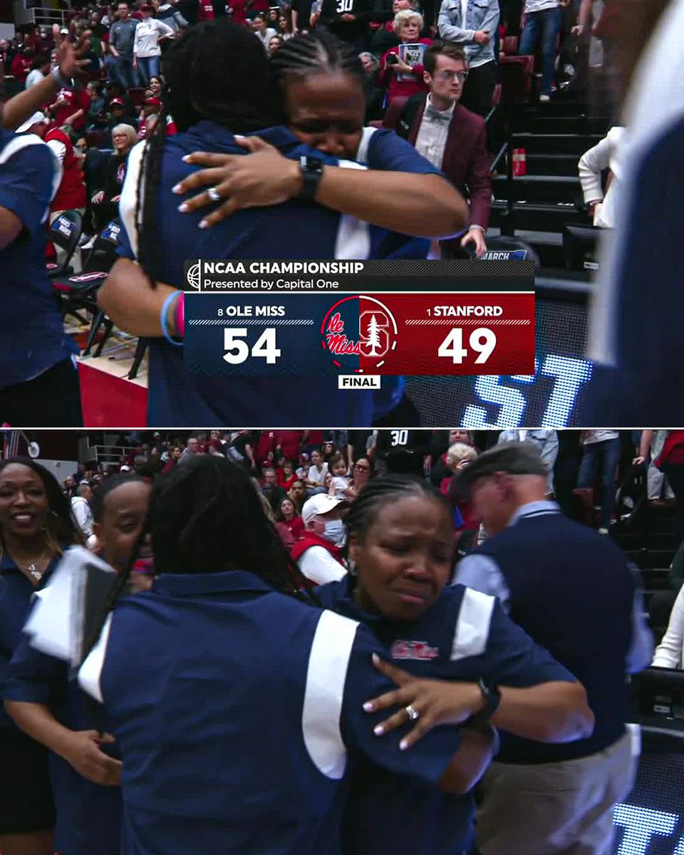SECNetwork's tweet photo. What a win for Coach Yo and @OleMissWBB 🔴 🔵 https://t.co/M3EcO99b4b
