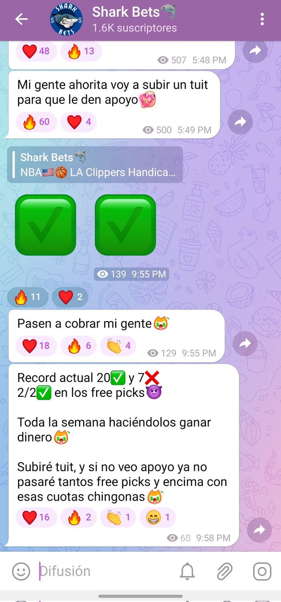 Toda la semana mandando 2 o 3 free picks al grupo 🥱🤑
Como consiento a los del grupo Free🫣
Te espero en el grupo free🔥