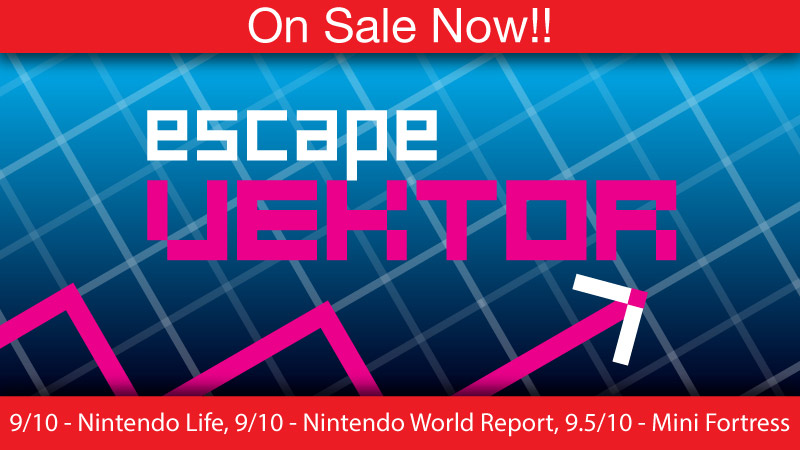 Another of our popular games currently on Nintendo #3DS is the critically acclaimed and award-winning #escapeVektor.

Help Vektor escape from inside the CPU in this fast-moving, nail-biting arcade puzzle game. Great soundtrack too! 

Only US$/€ 1.99 before the eShop closes!
