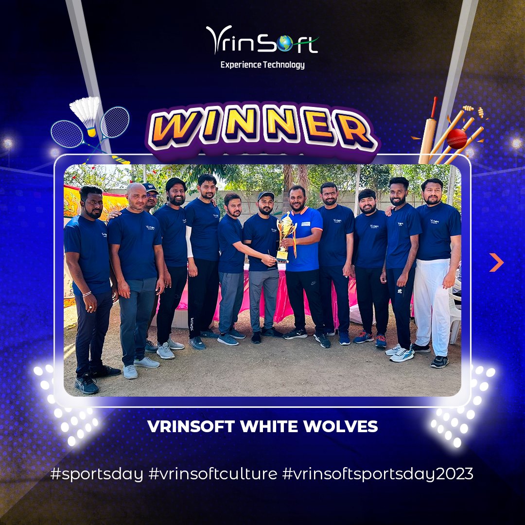 vrinsofts's tweet photo. Congratulations to all the athletes who put in hard work and dedication to make Vrinsoft Sports Day a success! Your hard work and dedication have paid off! 🎉
#SportsDay #Winner #Grateful #WinningTeam #AthleticSkills #FunAndGames #TeamSpirit #Cricket #Badminton #Vrinsoft https://t.co/vPFjEeqJUk