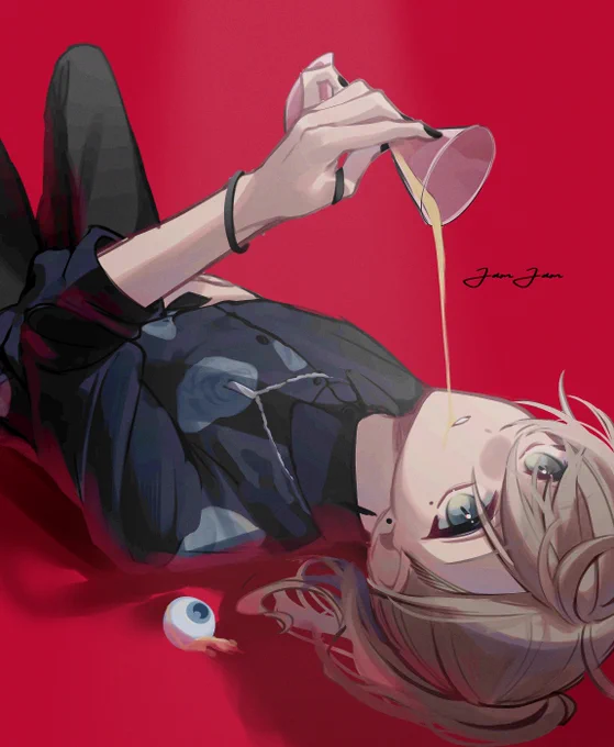 JamJamソロコンVerは赤色って感じがした#かな絵 