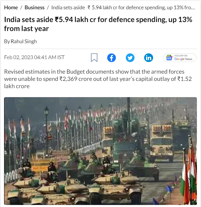 nshuklain's tweet photo. FAKE News : Misleading, खड़गे जी झूठ मत बोलिये, भारत का डिफेन्स बजट 2003 मे 16.3 बिलियन डॉलर था जो की आज मोदी सर्कार में बढ़ कर 80 बिलियन डॉलर के आसपास है (Pic 1)

1. मोदी सर्कार ने GDP बढ़ाया है जिस से इकॉनमी बढ़ी है, GDP बढ़ने का मतलब है देश तरक्की कर रहा है, यानि पहले हमारी इनकम थी 100 रूपये और हमारा डिफेन्स खर्चा था 2.5 रूपये, मोदी सर्कार में डिफेन्स खर्चा बढ़ कर 22 रूपये हो गया है और मोदी की मेहनत से देश की इनकम हो गयी है 1000 रूपये, तो डिफेन्स का खर्चा अगर 2.5 से बढ़ कर 22 हुआ तो बढ़ा या घटा ?? (Pic 2)

2. अब क्योकि इनकम भी बढ़ी है तो GDP के अनुपात में देखेंगे तो अनुपात कम दिखाई देगा 

3. यह तो देश के लिए एक अच्छा संकेत है की हमारा डिफेन्स बजट भी बढ़ रहा है और हमारी GDP पर उसका बोझ भी नहीं बढ़ रहा 

4. अगर डिफेन्स एक्सपेंडिचर GDP के रेश्यो में बढ़ेगा तो ये तो देश को कंगाली की तरफ ले जायेगा, मोदी ने देश को कंगाली से बचा लिया  

इतनी सी बात आपके समझ में नहीं आ रही खड़गे जी या आप भी राहुल गाँधी सिंड्रोम से पीड़ित हैं