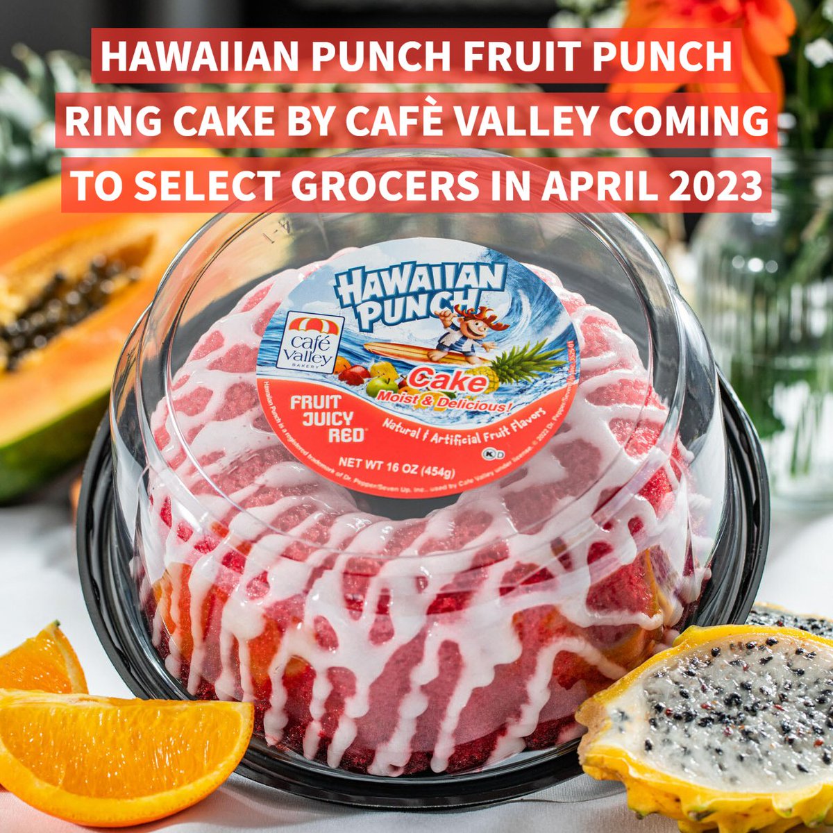 激レア　プライドオーホーム　CAKE缶 Café Valley is debuting a Hawaiian Punch-inspired ring cake very