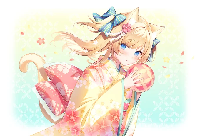 手鞠猫#美少女京扇子#みこ 