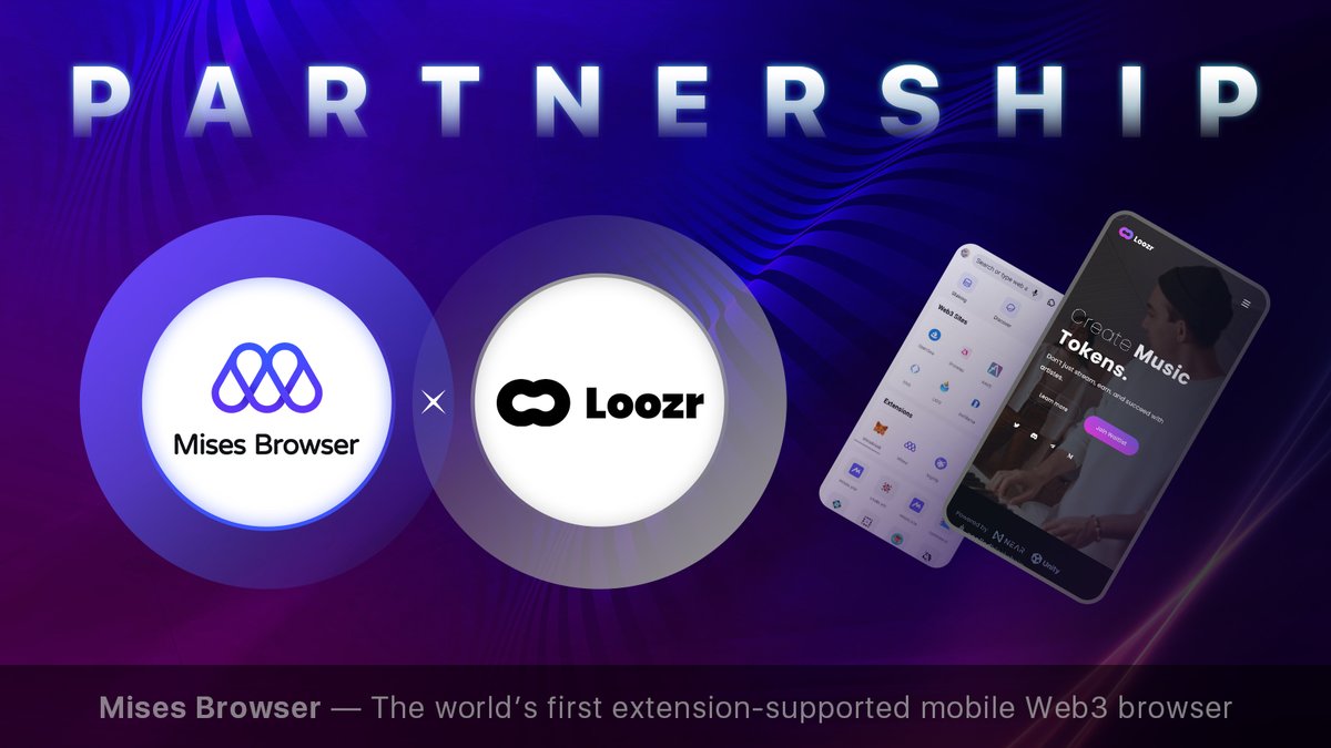 Mises001's tweet photo. We're excited to announce our new partner @officialloozr
Loozr brings DeFi and trading to the music industry. It enables creators to tokenize their name/brand, content, and songs; allowing fans to buy, sell, trade and promote these tokens directly in real time on the blockchain while also sharing streaming earnings.
#Listen2Earn #Web3