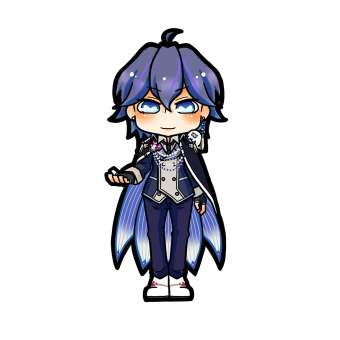 マナティさんの立ち絵完成しました～!スケジュール投稿遅くなってすみません  