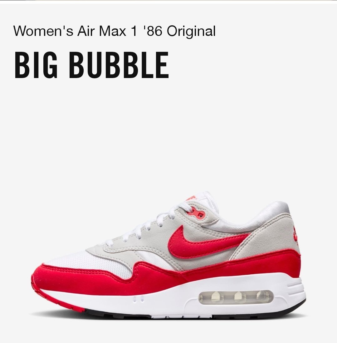 @SellKicksSunday Confirmed order women's #size8andahalf $190 size8. 5 #nikeairmax #bigbubble #nike #Sneakers