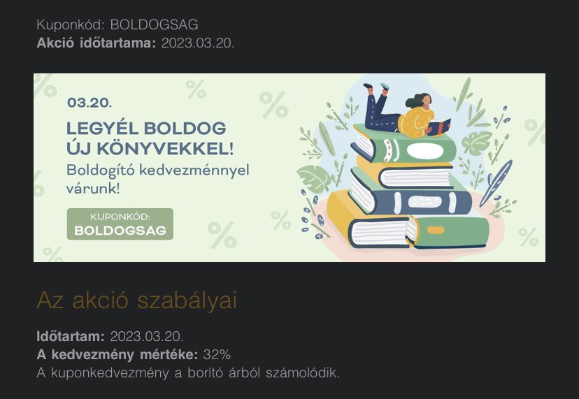 petrikcse's tweet photo. #book24 akció, 32% a BOLDOGSAG kuponkóddal. https://t.co/k7TLXw2cuW
