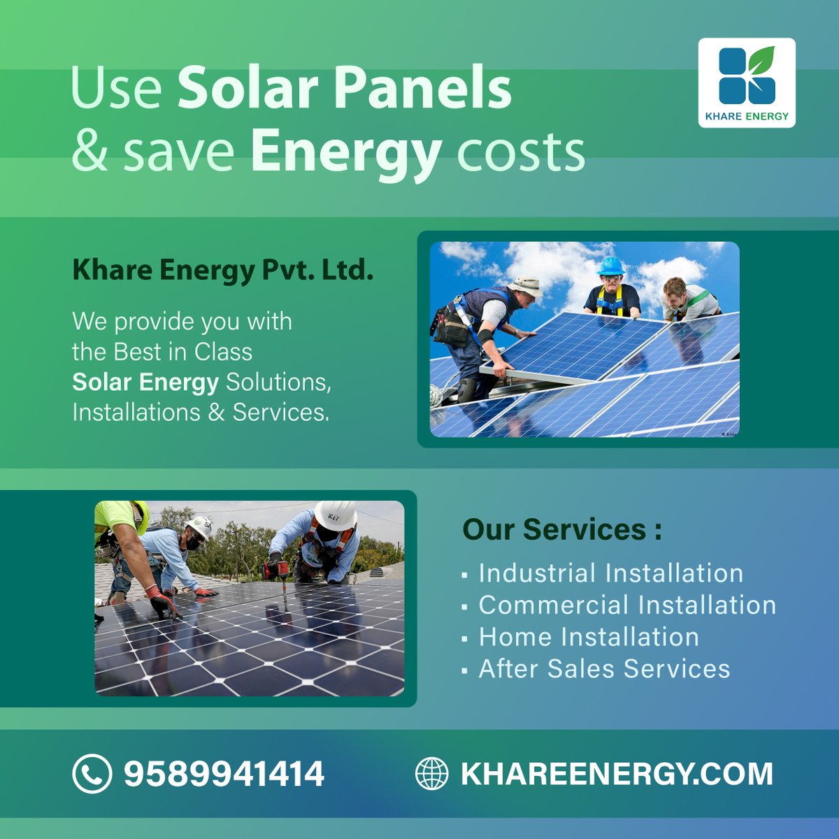 khareenergy's tweet photo. Use Solar Panels &amp; save Energy costs..

https://t.co/l8V05yS81H
#solarenergy #solarpanels #solarpower #solarinstallation #solar #khareenergyindia https://t.co/vk4PdmamKW