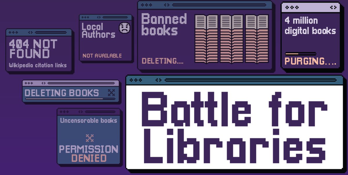 SayedTahaM's tweet image. Fair access to ebooks at @InternetArchive
is win-win for all, Libraries will buy more ebooks, People will benefit from access to information and will buy more books (digital or physical), &amp;amp; Publishers will benefit from sales increase.

battleforlibraries.com

#BattleForLibraries