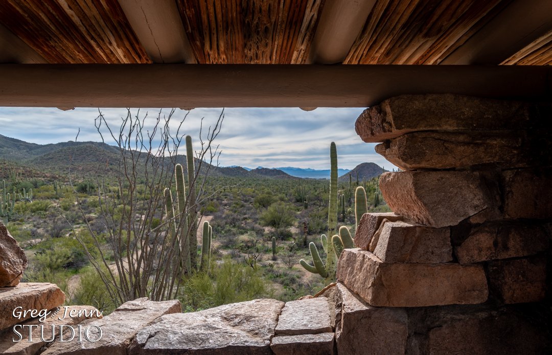 @SiKImagery Here's my entry into the #SiKPhotoChallenge for #RuleOfThirds. This is the Saguaro National Park as viewed from inside a stone shelter.