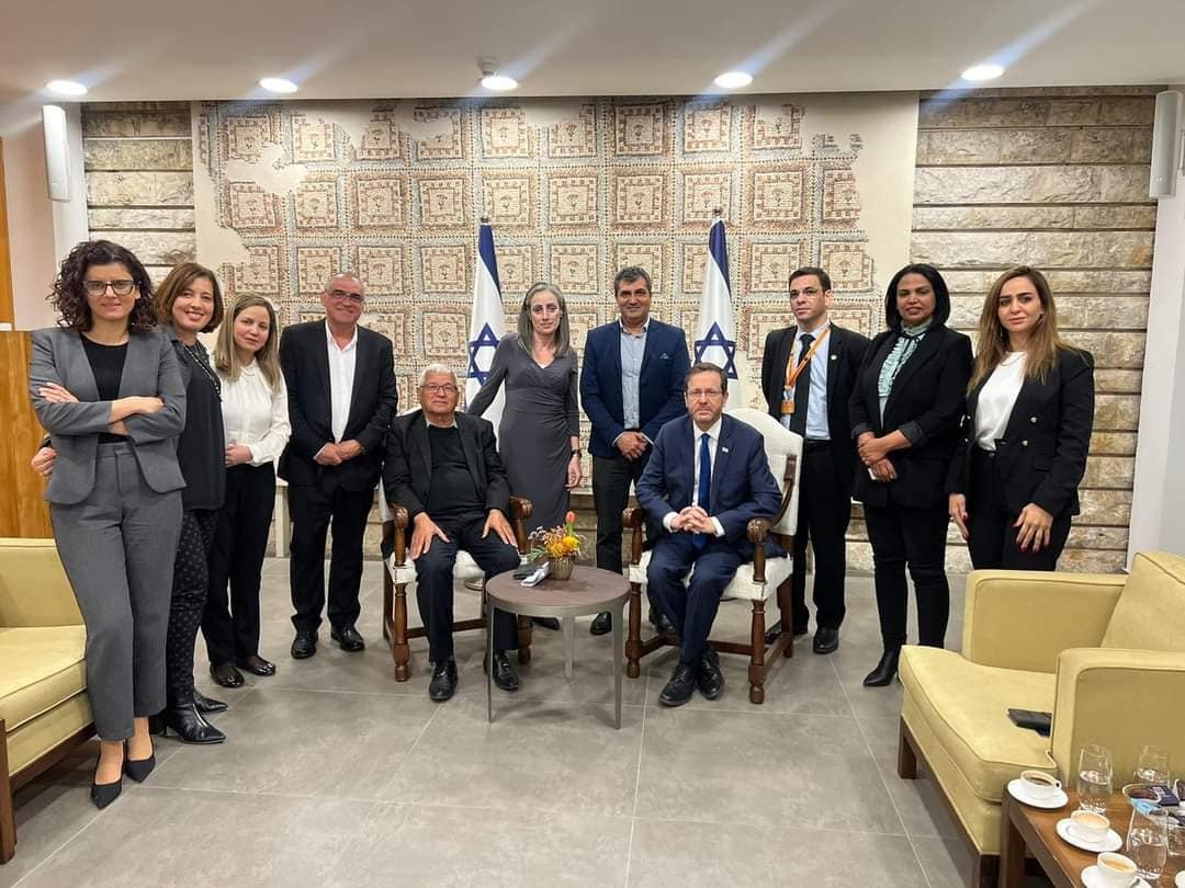 It is time for Arab voices be heard, especially by the President of Israel. So we organised for a group of activists from Arab society to meet with <a href="/Isaac_Herzog/">יצחק הרצוג Isaac Herzog</a>

So that when we talk about unity and plans of action, we take into account 1/5 of the citizens who demand  equality
