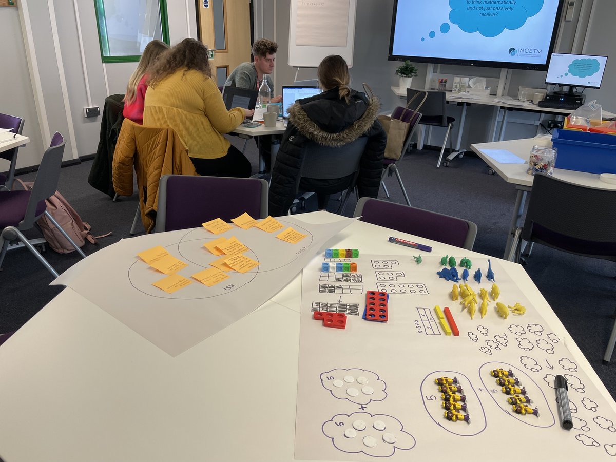 A fantastic ITT session developing the pedagogy of trainee teachers with our Primary Assistant Maths Hub Lead. Unpicking two of the '5 Big Ideas' of Mastery - Representation &amp; Structure and Mathematical Thinking!