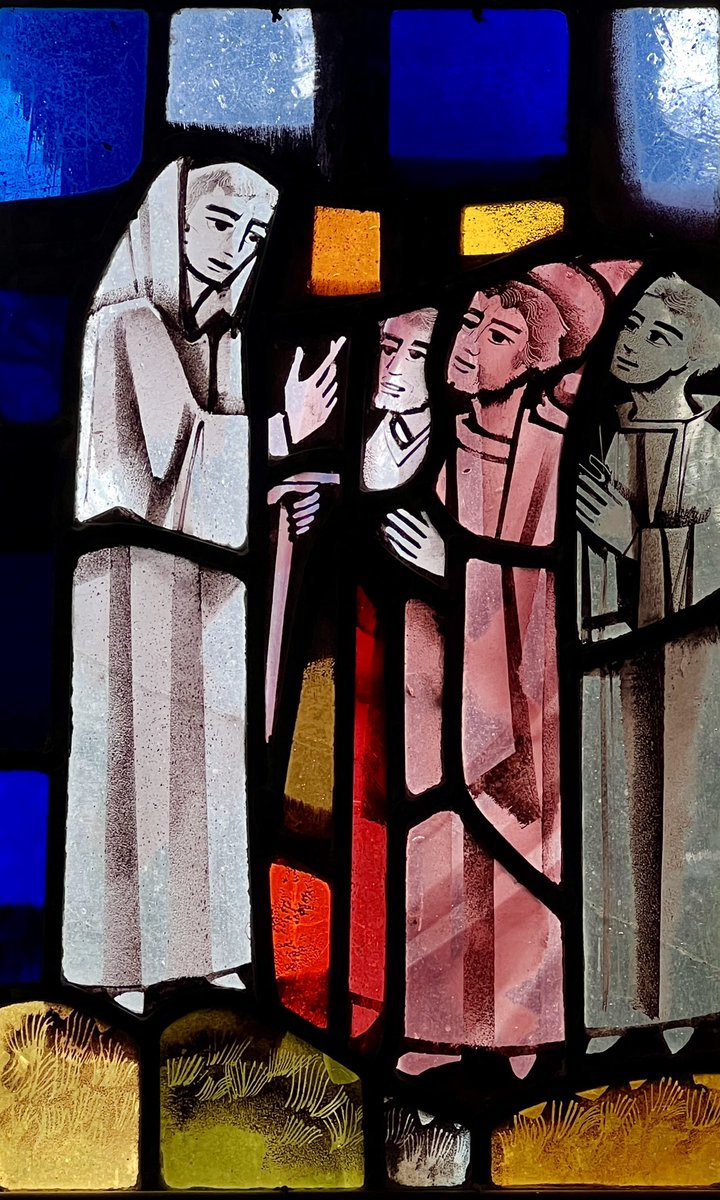 Happy #StCuthbert’s Day from #HaydonBridge! 

These four panels from the Cuthbert window in our church show scenes from the life of our patron saint as told by the Venerable Bede in his accounts of the saint. The window was designed by Leonard Evetts.