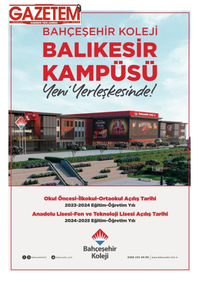 BK Balıkesir Kampüsü (@blkbahcesehir) on Twitter photo YENİ KAMPÜSÜMÜZÜN Balıkesir yerel basınındaki haberleri “Balıkesir Kampüsü 2023-2024 Eğitim Öğretim Yılında Yeni Yerleşkesinde”
❤️💙
<a href="/EnverYucel/">EnverYucel</a> <a href="/HuseyinYucell/">Hüseyin Yücel</a> @dagozlem <a href="/ozgeeasln/">Özge ASLAN</a> <a href="/Savas_BOYAR/">Savaş BOYAR</a> <a href="/BuketAdiguler/">Buket ADIGÜLER</a> YENİ KAMPÜSÜMÜZÜN Balıkesir yerel basınındaki haberleri “Balıkesir Kampüsü 2023-2024 Eğitim Öğretim Yılında Yeni Yerleşkesinde”
❤️💙
<a href="/EnverYucel/">EnverYucel</a> <a href="/HuseyinYucell/">Hüseyin Yücel</a> @dagozlem <a href="/ozgeeasln/">Özge ASLAN</a> <a href="/Savas_BOYAR/">Savaş BOYAR</a> <a href="/BuketAdiguler/">Buket ADIGÜLER</a>