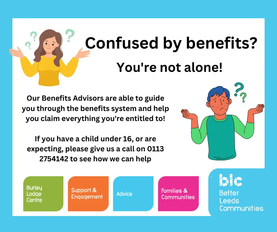 Our Benefits Advisors are able to help you ensure you're claiming everything you're entitled to.

Give us a call on 0113 2754142, if you need help!