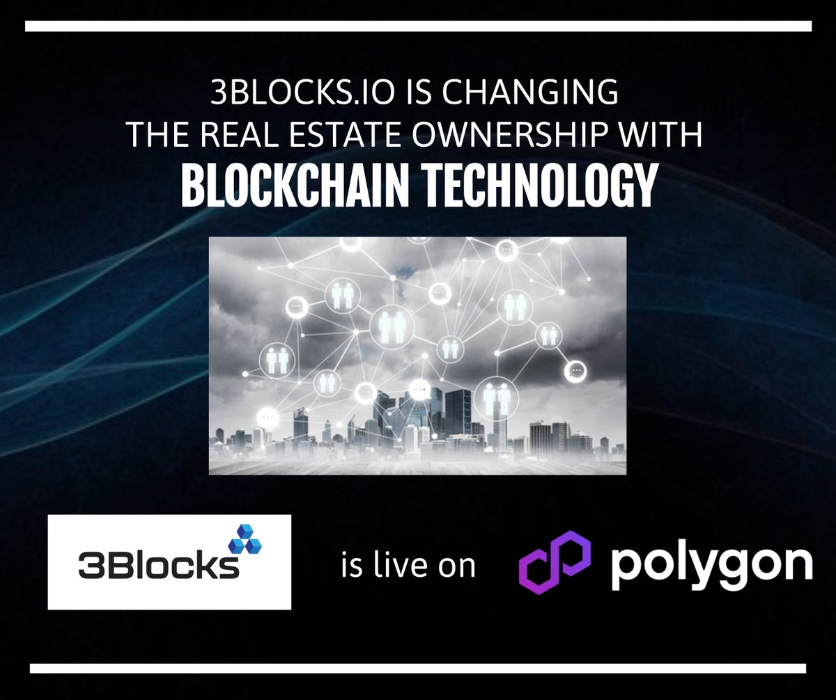 3blocks_io's tweet photo. 3Blocks IS Built on POLYGON (@0xPolygon)
@3Blocks_io
Tokenized real estate NFTs, and DeFi loans are now available #onPolygon
Excited to announce the launch with #3Blocks on #onPolygon . 
@3Blocks_io and @0xPolygon are working together to bring #American real estate onchain. https://t.co/Y6msedajfg
