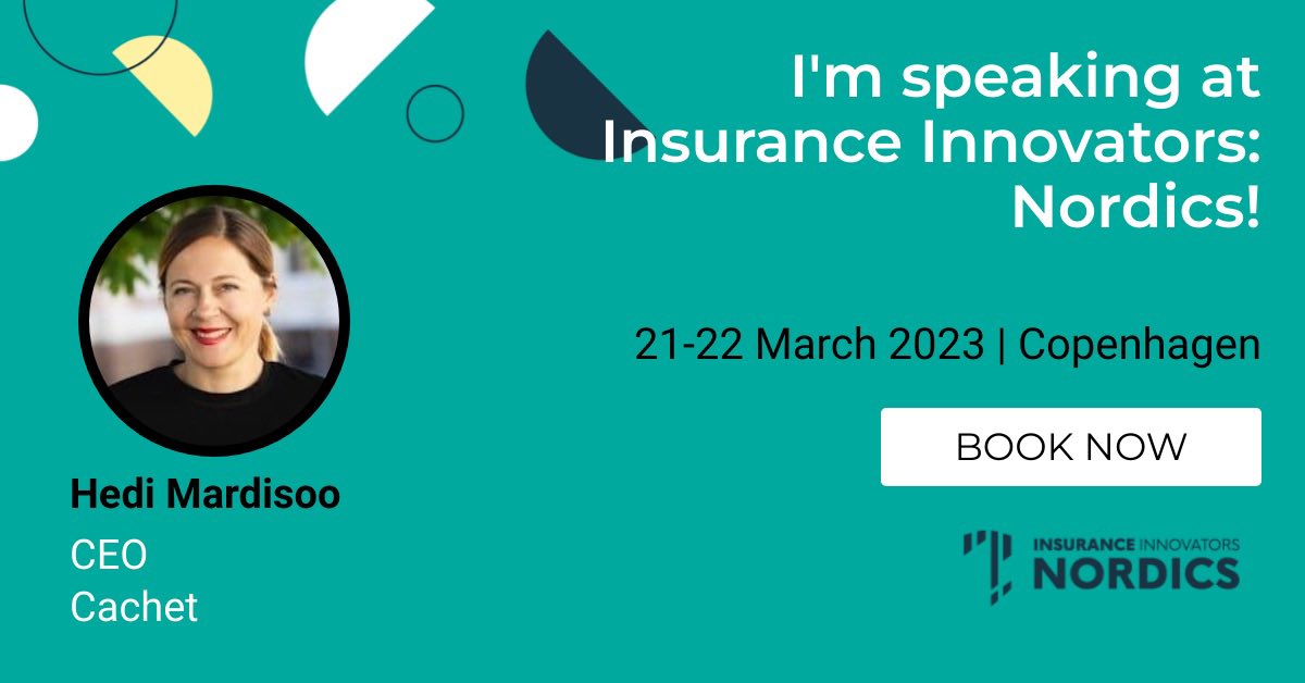 Our CEO, and Co-Founder, <a href="/hedimardisoo/">Hedi Mardisoo</a>, will be in town starting March 21st for <a href="/Insurance_Innov/">Insurance Innovators</a>! 🚀

She will be present a Case Study about Cachet and moderate 2 Sessions: 

🚘Session Four: Innovations in product and underwriting
🚘Session Six: Re-imagining the future of motor