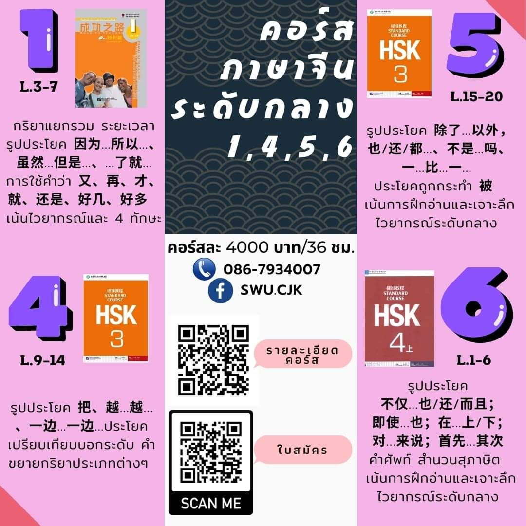 SwuCjk's tweet photo. 🥇คอร์สฟังพูดภาษาจีนระดับกลาง
เปิดรับสมัคร https://t.co/fgKPuGDnsS… 

#ภาษาจีน #คอร์สจีน #ซีรีส์จีน #พูดจีน #เรียนจีน #จีนธุรกิจ #จีนเด็กประถม #เที่ยวจีน #เรียนภาษาเกาหลี #สอบเกาหลี #พูดเกาหลี #KPOP #เที่ยวเกาหลี #คอร์สภาษาเกาหลี #ภาษาญี่ปุ่น #เรียนภาษาญี่ปุ่น #สอบญี่ปุ่น https://t.co/d256mVbM1T