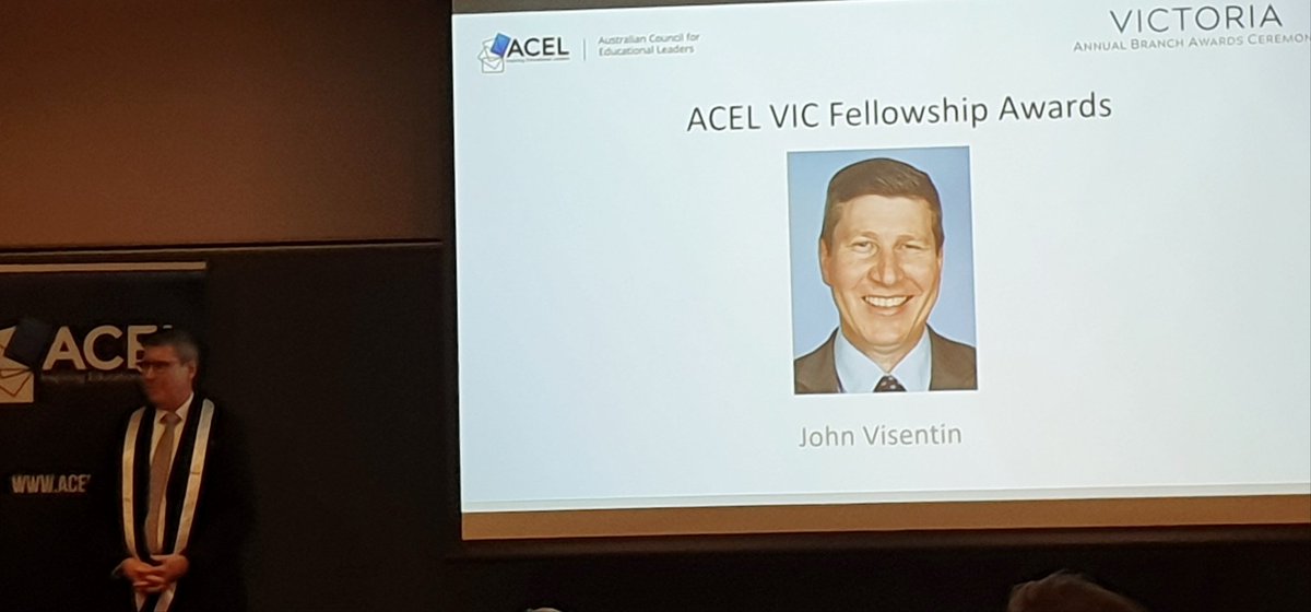 LouisaJRennie's tweet photo. Heartfelt congratulations to Principal @johnvis John Visentin from John Paul College, Frankston, recognised for your commitment to educational #leadership by @ACELVIC at the 2022 Award Ceremony this evening @acelaustralia @BishopComensoli @MelbCathSchools https://t.co/REs1ph1FN2