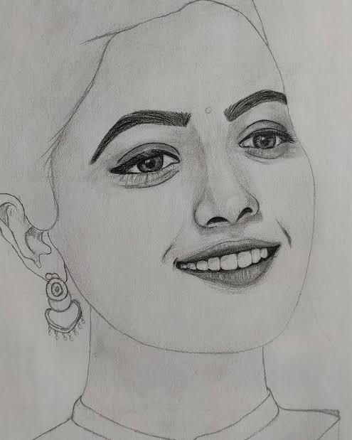 Actress Rashmika Mandanna Pencil Drawing Video | Live Art Chennai - YouTube