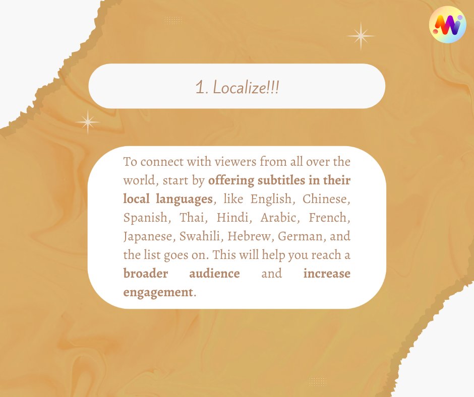 langwords's tweet image. Creating subtitles is key to reaching a wider audience. Check out these tips to create subtitles that tick all the boxes and make you the talk of the town! 🌟 
#TranslationTips #VideoLocalization #MultilingualMarketing #Subtitle #Localization
1/2
