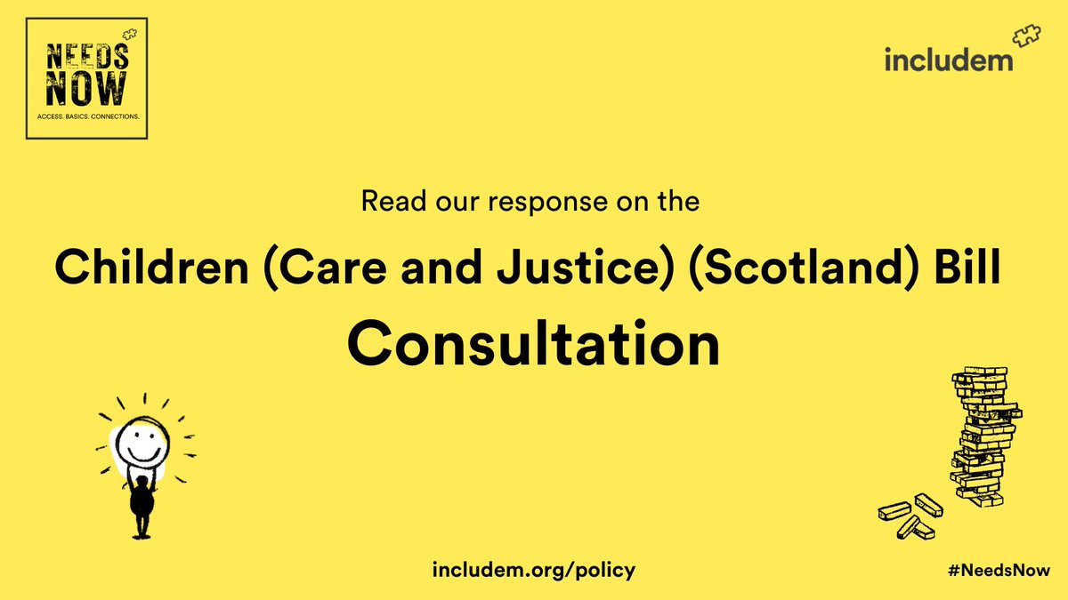Includem2000's tweet photo. We've submitted our response to the @SP_ECYP consultation on Children (Care and Justice) (Scotland) Bill.
Read our response here: https://t.co/vqutgKwhFF
#NeedsNow https://t.co/1oQpYAjG6H