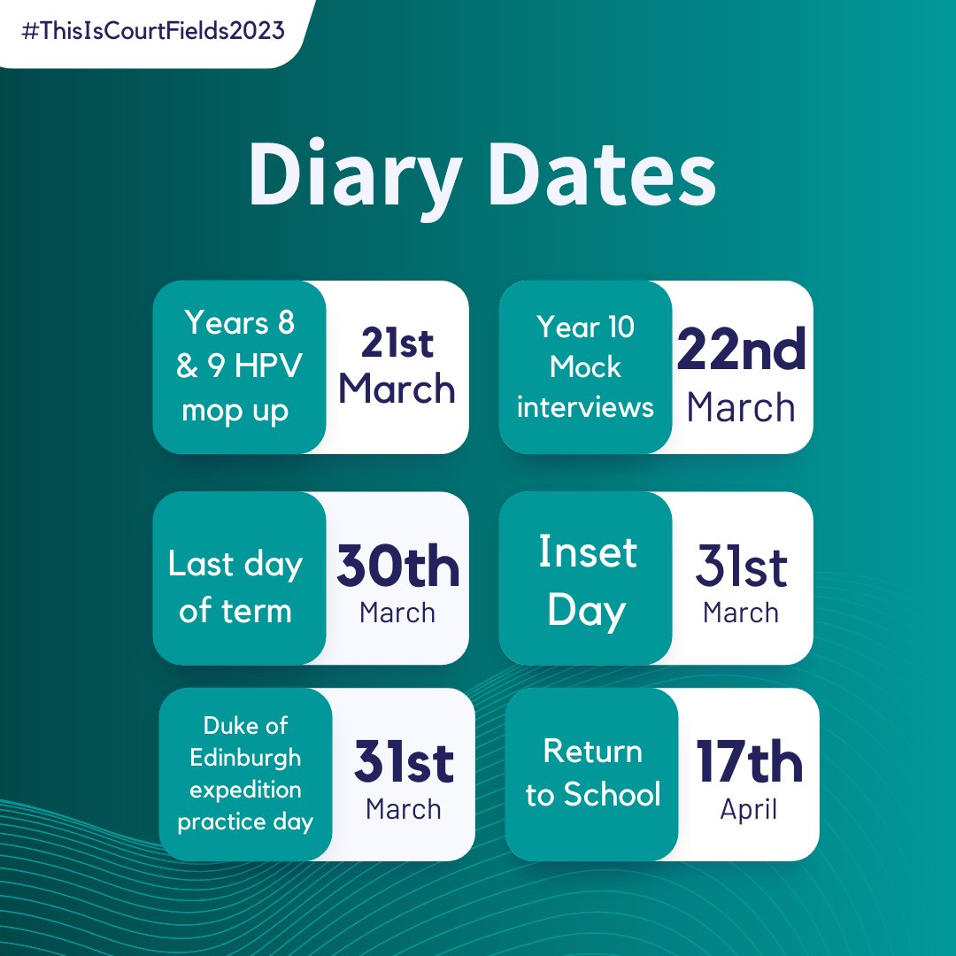 #DatesForYourDiary! 📅 courtfields.net #ThisIsCourtFields2023