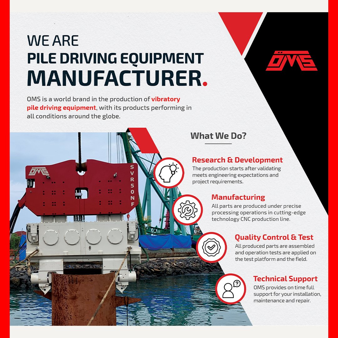 omsvibro's tweet image. OVER 35 YEARS OF EXPERIENCE❕
If you have any questions, do not hesitate to contact us: 📧 oms@omsvibro.de

#Manufacturing #VibratoryHammer #PilingHammer #Vibroflot #WickDrainDriver #HydraulicPump #HydraulicHammer #Distributorship #GlobalBusinessOpportunity #Dealership