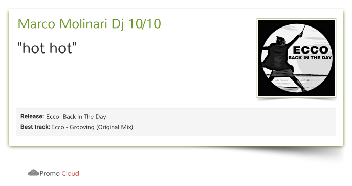 Ecco_Kmb's tweet photo. Marco Molinari Dj reviewed Ecco- Back In The Day . 10/10 https://t.co/Cq8pYdWE7r