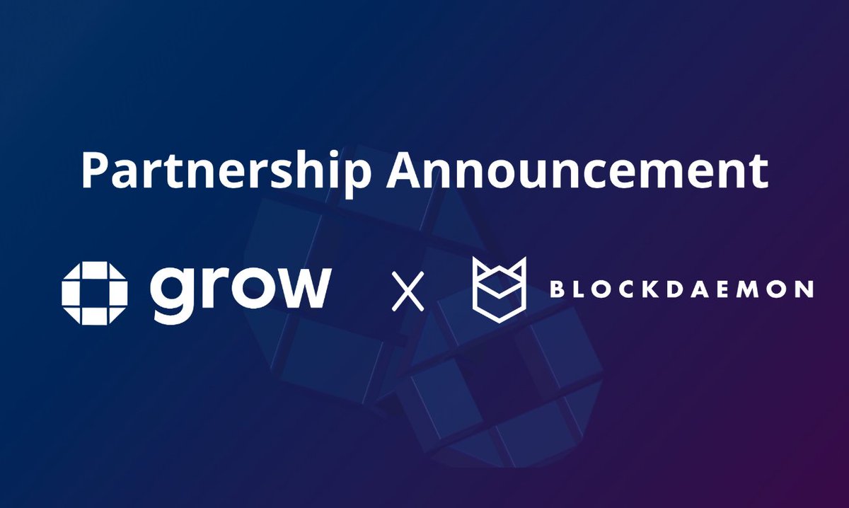 GROW_OfficialJP's tweet image. 【Announcement】
この度、ブロックチェーンインフラとステーキングサービスの一環として、Blockdaemonと提携することになりました！ 2023年、沢山のことを計画していますので、ご期待ください。

#makecryptosimple #BTC #HODL #GROW3 #GROWDL #cryptocurrency #BLOCKDAEMON