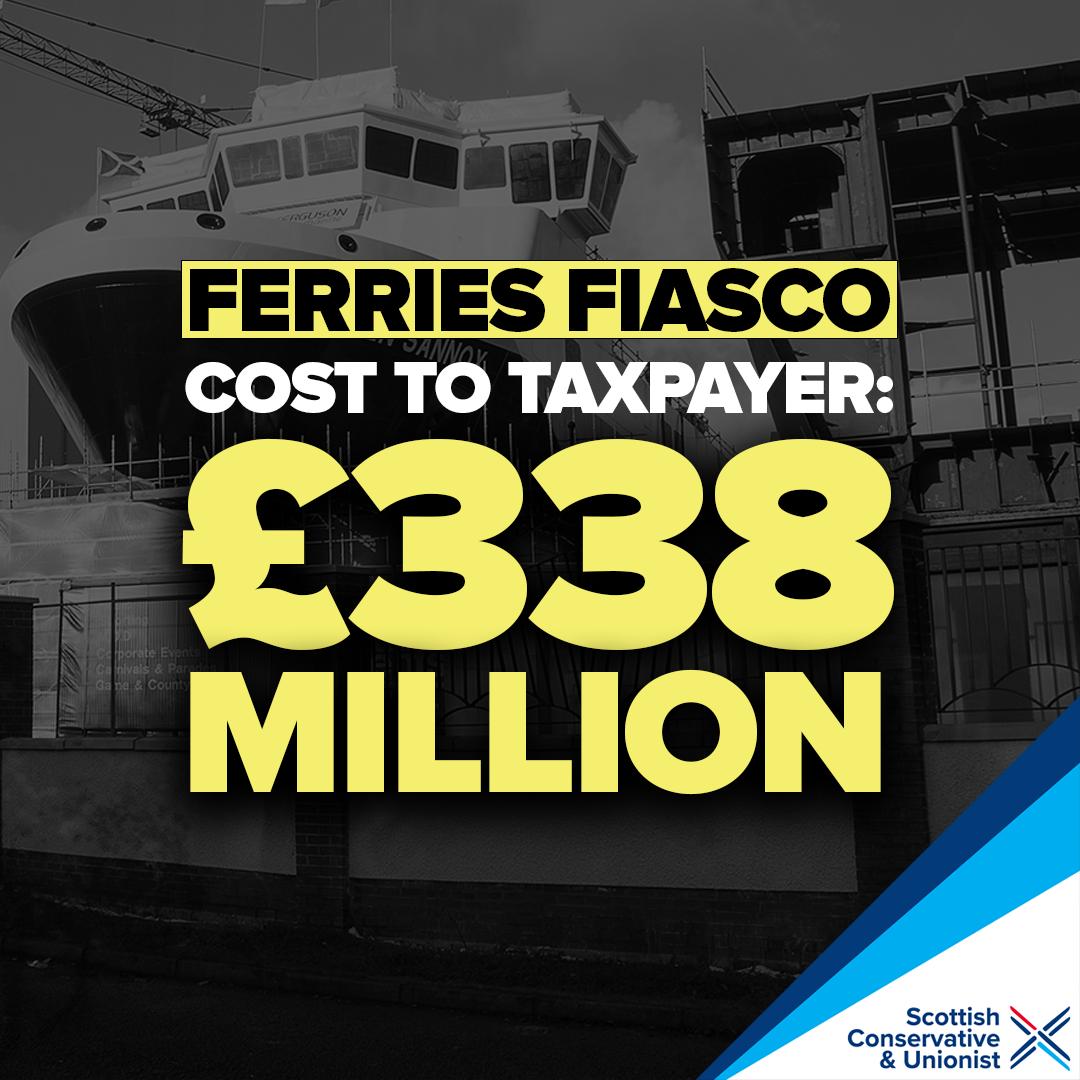 It is ridiculous how much the #ferryfiasco is costing the Scottish taxpayers. 

The SNP have betrayed Island communities and has wasted taxpayers' money.
