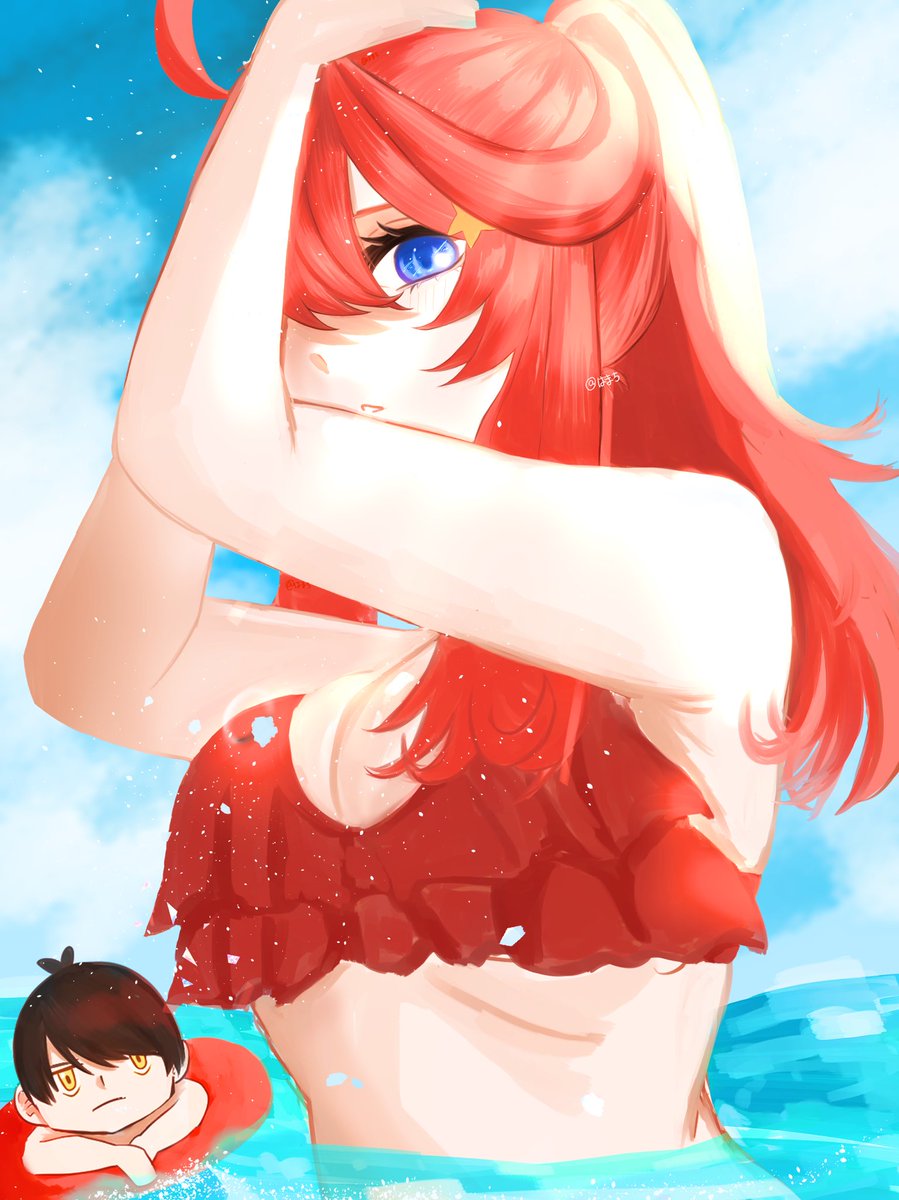 はまちさんがTwitterに投稿した中野五月(五等分の花嫁)のイラスト。