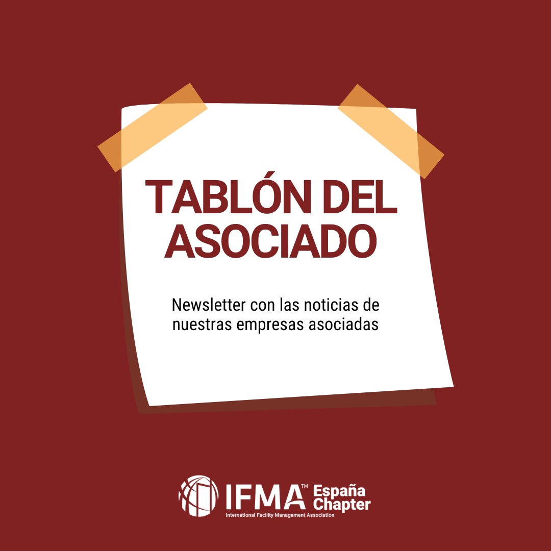 IFMA España 𝗧𝗔𝗦!
🧾Te dejamos el #TablónDelAsociado #TAS del mes de marzo, con un montón de #noticias vinculadas al #FM. 
Es el #newsletter que recoge #noticias de interés de nuestras empresas asociadas, para los #profesionales del #FM. 
Lee aquí👉🏼boletines.ifma-spain.org/web_version/5y…
