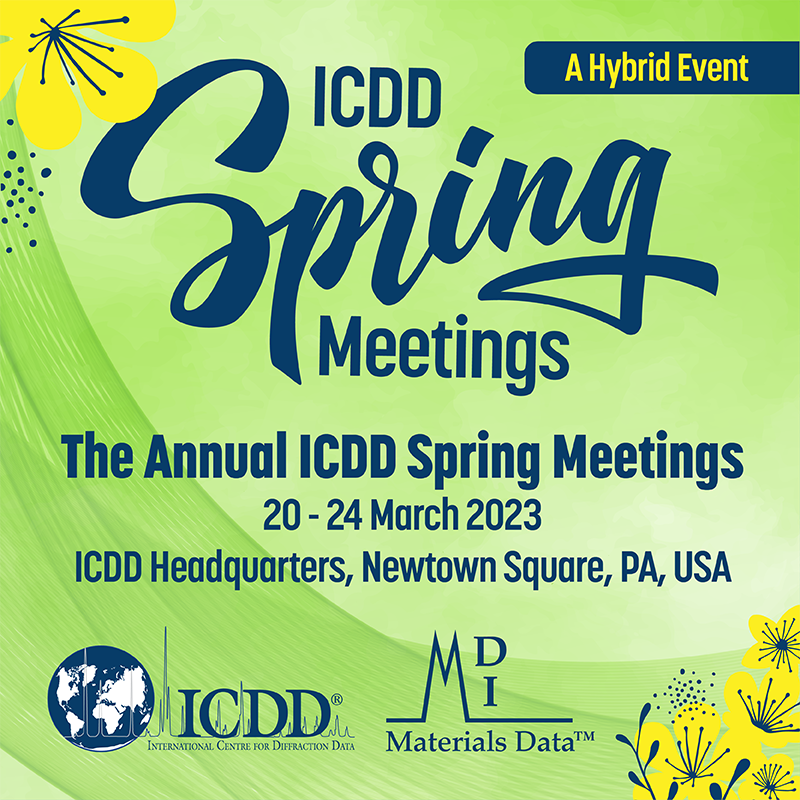 As a non-profit scientific organization dedicated to collecting, editing, publishing, and distributing powder diffraction data, ICDD is honored to welcome our worldwide membership to this year's Spring Meetings week.

icdd.com/spring-meeting…