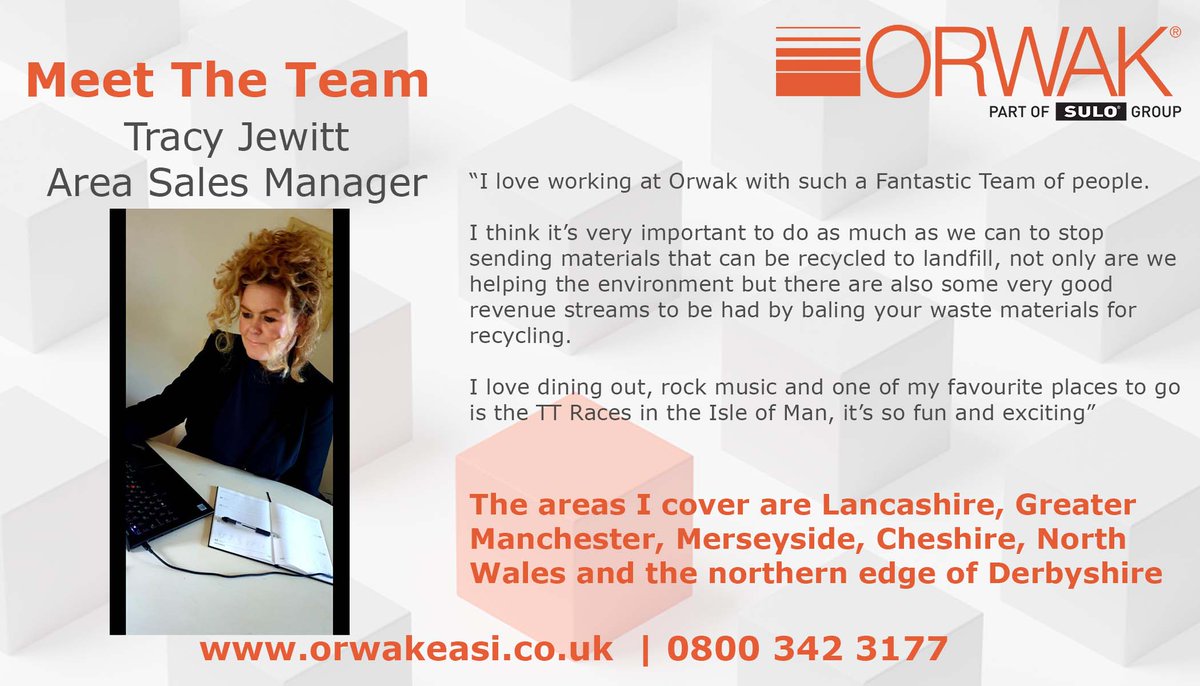 Meet The Team - Tracy Jewitt
Tracy is a lovely member of the team with an infectious smile.
She is also known around her areas of #Lancashire, #Greater Manchester, #Cheshire, #NorthWales and #NorthDerbyshire for her hard work in saving recycling waste from landfill.