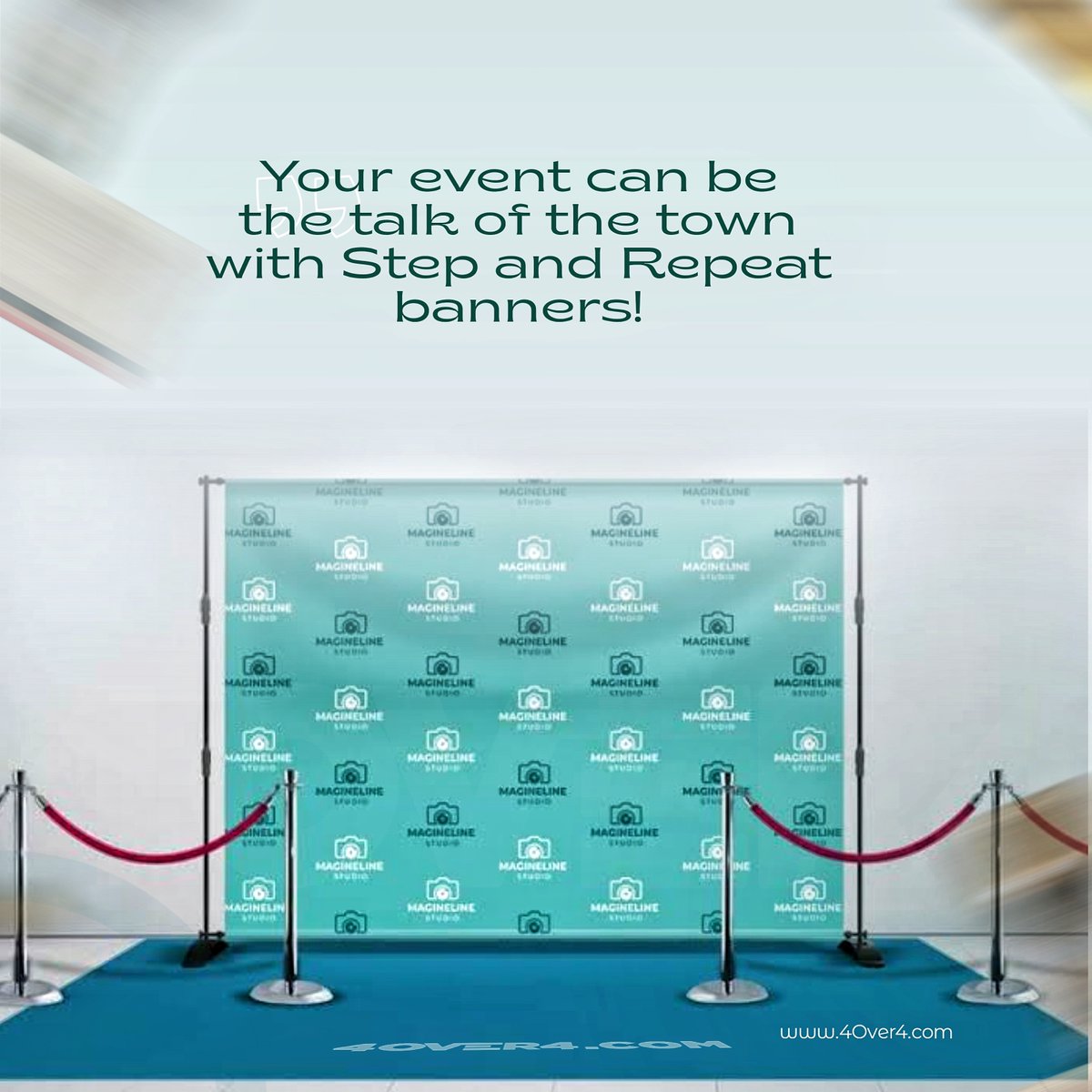 4over4's tweet image. This banner provides a classy and uniform backdrop for attendees to snap and share their experiences. You can read up on our banner: 4over4.com/printing/step-…

#stepandrepeat #stepandrepeatbackdrops #stepandrepeatbanner #stepandrepeats #stepandrepeatbackdrop