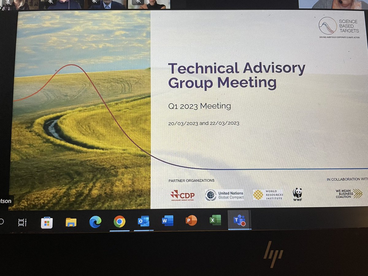 Excited to be joining the kickoff meeting for the newly reformed Technical Advisory Group of the <a href="/sciencetargets/">Science Based Targets initiative</a> (SBTi). Looking forward to some late nights, and some deep thinking to progress the methodologies behind setting, planning for, and delivering science aligned targets.