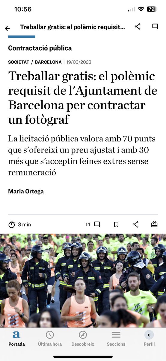 atzote's tweet photo. @bcn_ajuntament @Albert_Batlle_B sou uns EXPLOTADORS! Prou ja! Marxeu! Fora d’aquí! #lladres #explotadors #ilegal #treballargratis #precarietat #fotograf #fotografia #ajuntament @diariARA https://t.co/LAqkc4IfQr