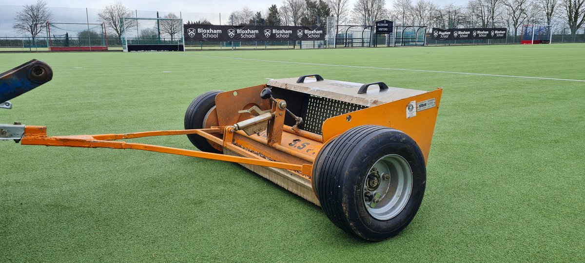 BloxhamGrounds's tweet photo. Got the @SISISMachinery sweeper out this morning on our astro pitches. Great bit of kit picks up so much debris. #Astropitches #TeamSisis #Hockey #GroundskeepersLife https://t.co/p0adGFlsI2