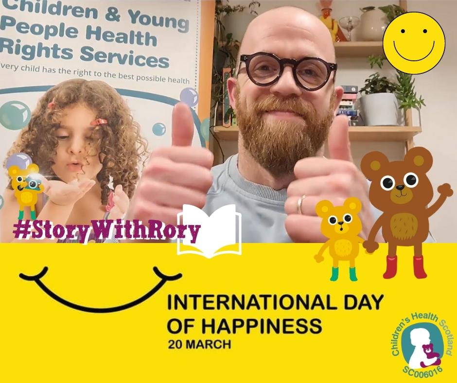 ChildHealthScot's tweet photo. It's #InternationalDayofHappiness! 😊😁🫶🏾🌻☀️✨ Today, we have our amazing Ambassador, Rory Crawford, reading another fantastic #StoryWith Rory for you all! 📖📚💜 Head over to our Facebook page to enjoy this wonderful story! 🧸💜🏴󠁧󠁢󠁳󠁣󠁴󠁿https://t.co/FwBLjwLlRc https://t.co/nePsZW31y4