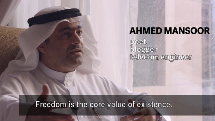 Today marks 6 years that courageous human rights advocate, #AhmedMansoor, has languished in prison for the crime of peaceful speech.
He is a #PrisonerOfConscience. Call for his immediate and unconditional release @UAEEmbassyUS @HHshkMohd @MohamedBinZayed  @SaifBZayed #FreeAhmed
