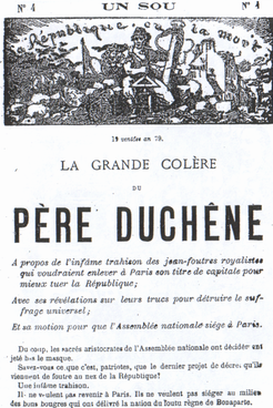 エベールの死後も、19世紀のフランス7月革命やパリ・コミューンの蜂起の際には「デュシェーヌ親父」や「デュシェーヌ親父の息子」を名乗る新聞が復活している。 