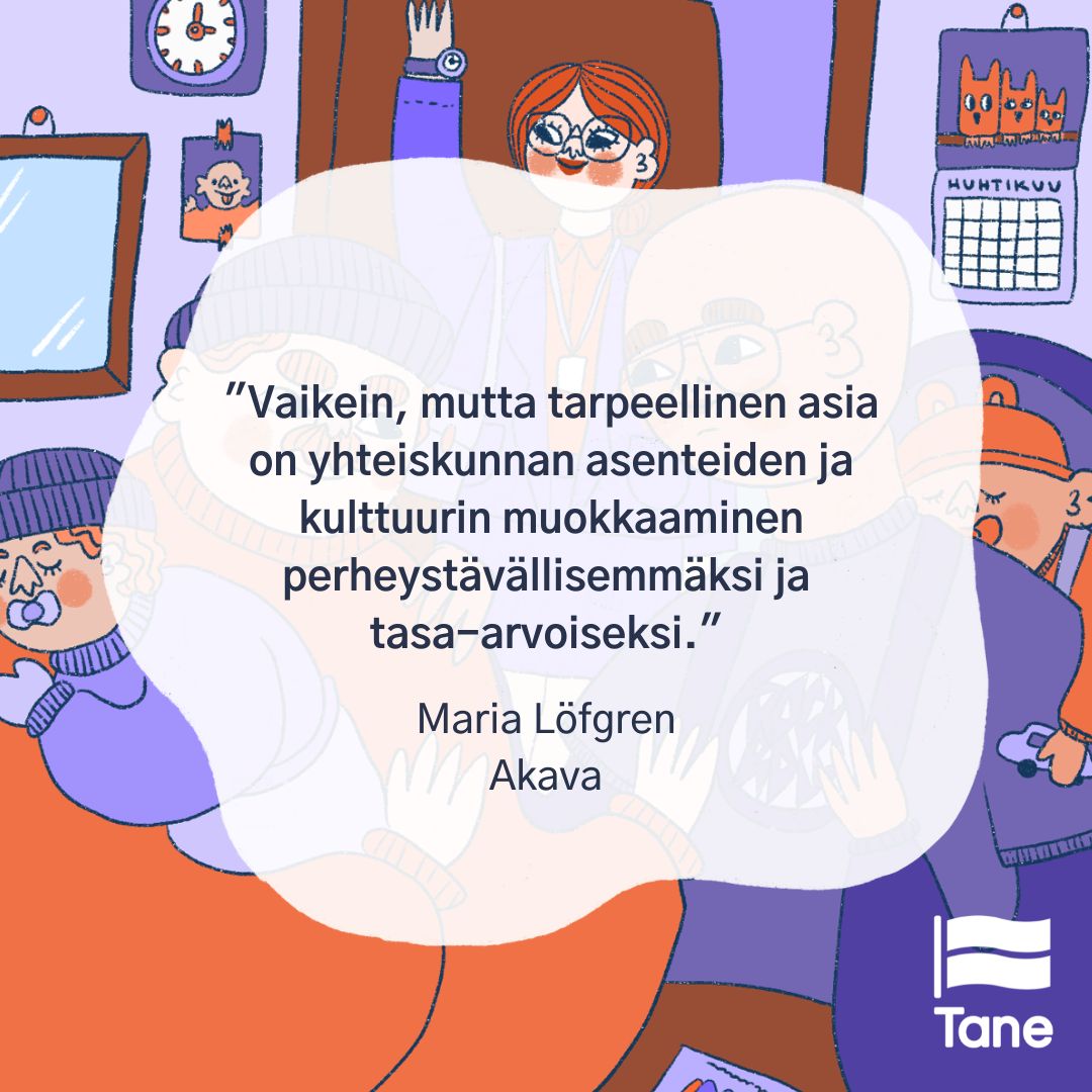Miten isien perhevapaiden käyttöä lisätään nykyisestä? 

Lue mitä <a href="/marialofg/">Maria Löfgren</a> <a href="/AkavaRy/">Akava</a>  ja muut työmarkkinajärjestöjen johtajat vastasivat
tane.fi/-/-tasaarvovaa… 
#TasaArvoVaalit #TasaArvo #Eduskuntavaalit2023