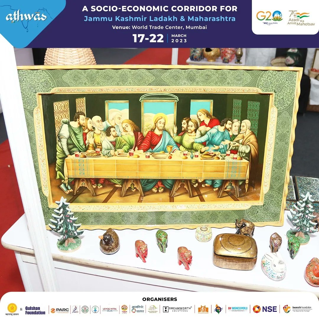 AthwasIndia's tweet photo. Grab exquisite handicrafts, wooden carvings, and more from J&amp;K at the World Trade Center, Mumbai till 22nd March 2023.

#athwas #athwasindia #jammukashmir #ladakh #event #socioeconomic #mumbai #maharashtra #expo #exhibition https://t.co/MYIb1KStpY