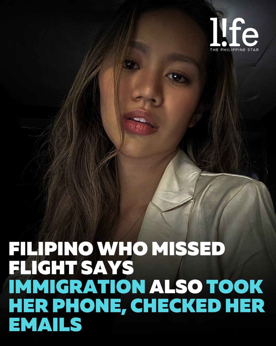 Cham Tanteras, who missed flight amid yearbook question, said the officer asked if she had booked her flight on her own. She said yes and was ready to show the printed copy of her confirmation, only for the officer to say that he'll check it himself. READ: bit.ly/40ll8DC